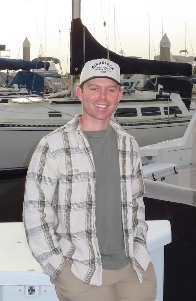 Mikey Curtis, co-founder of DockOps, at the marina